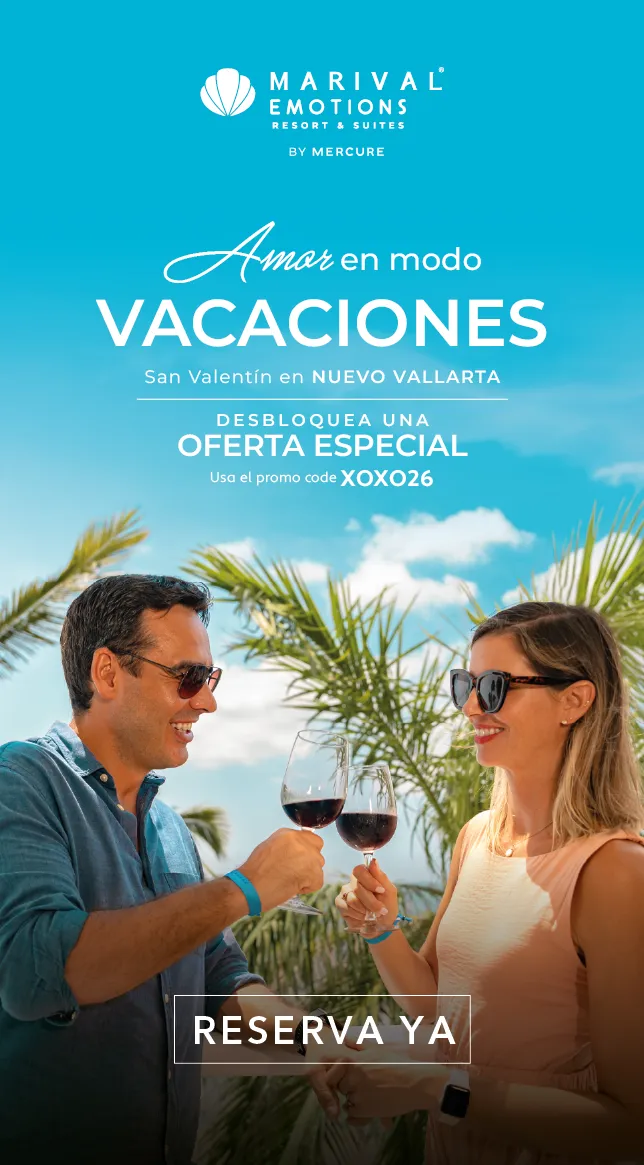 Especial de San Valentín en la playa en Nuevo Vallarta